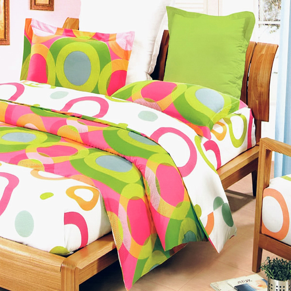 Blancho Bedding - [Rhythm of Colors] 100% Cotton 7PC MEGA Comforter Cover/Duvet Cover Combo (Queen Size)