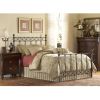 King size Metal Bed with Headboard and Footboard in Copper Chrome Finish