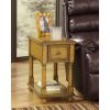 Vintage Style Light Brown Wood 1-Drawer End Table Nightstand