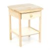 Natural Wood Finish 1-Drawer Bedroom End Table Nightstand