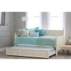 Twin size White Wood Daybed with Pull-out Trundle Bed