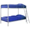 Twin over Twin size Silver Metal Bunk Bed