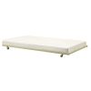 Twin size White Metal Trundle Bed with Casters Wheels for under Daybeds