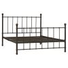 Full size Bronze Metal Platform Bed Frame with Headboard and Footboard