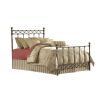 Queen size Metal Bed with Headboard and Footboard in Copper Chrome Finish