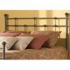 Twin size Classic Design Metal Headboard in Hammered Brown Finish
