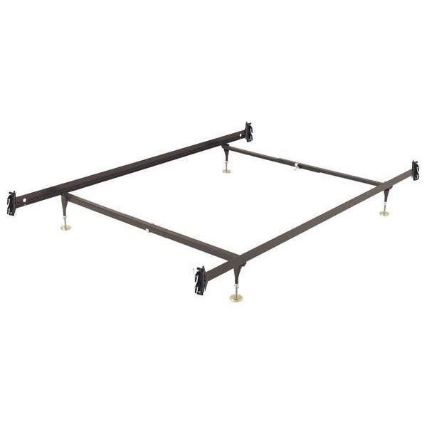 Full size Metal Bed Frame with Hook-on Headboard and Footboard Brackets