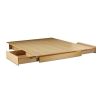 Full / Queen size Modern Platform Bed Frame in Natural Wood Finish