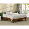 Full size Low Profile Platform Bed Frame in Cherry Wood Finish
