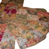 Full / Queen size 100% Cotton Patchwork Quilt Set with Floral Paisley Pattern