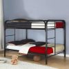 Heavy Duty Black Metal Full over Full Bunk Bed with Ladder
