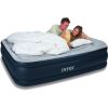 Queen-size Raised Airbed Air Mattress with Built-in Pillows and Pump