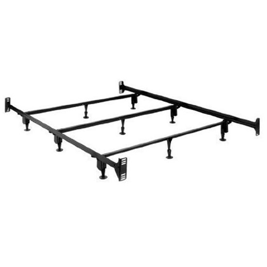 King size Metal Bed Frame with Headboard Footboard Brackets