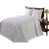 King size 100-Percent Cotton Chenille Bedspread in White