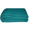 King size 3-Piece Turquoise 100% Cotton Quilted Bedspread with Shams