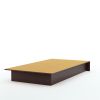 Twin size Platform Bed Frame in Chocolate Finish