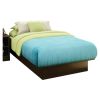 Twin size Platform Bed Frame in Chocolate Finish