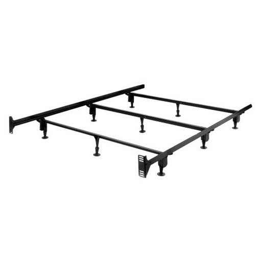 California King size Metal Bed Frame with 9-Legs and Headboard Brackets