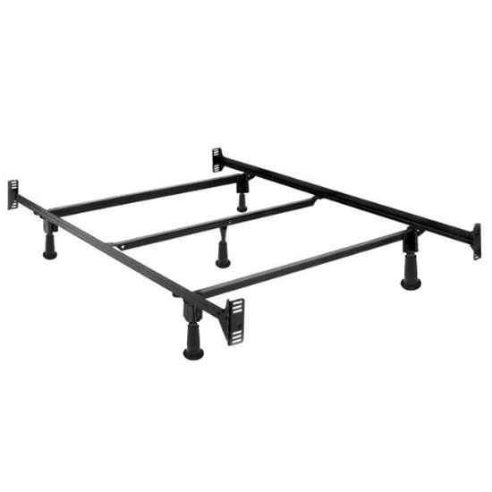Full size High Rise Metal Bed Frame w/ Headboard & Footboard Brackets