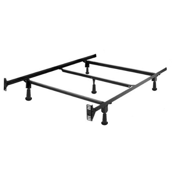 Full size High Rise Metal Bed Frame with Headboard Brackets