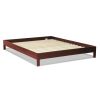 Queen size Japanese Style Platform Bed Frame in Mahogany Finish