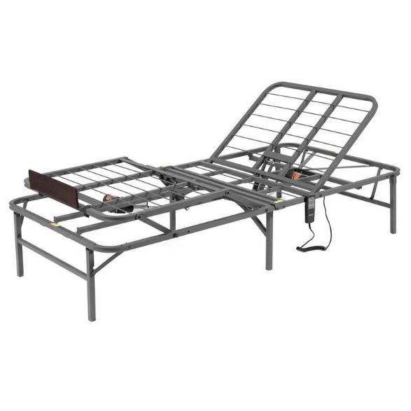Twin XL Heavy Duty Steel Frame Adjustable Bed Base with Remote
