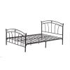 Queen size Black Metal Platform Bed Frame with Headboard and Footboard