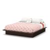 King size Eco-Friendly Platform Bed in Dark Brown Chocolate Finish