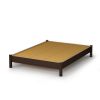 Full size Contemporary Platform Bed in Chocolate Finish