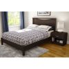 Full size Contemporary Platform Bed in Chocolate Finish