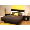 Full size Contemporary Platform Bed in Black Finish