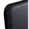 Queen size Memory Foam Padded Steel Frame Black Faux Leather Headboard