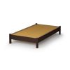 Twin size Modern Platform Bed Frame in Chocolate Brown Finish