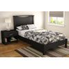 Twin size Contemporary Platform Bed Frame in Black Wood Finish