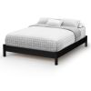 Queen size Platform Bed in Black Finish - Simple Modern Design