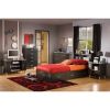 Black Onyx Twin-Size Platform Bed with 3 Spacious Drawers