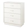 White 4-Drawer Chest with Interchangeable Handles