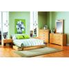 Full / Queen size Maple Platform Bed Frame with Storage Drawers