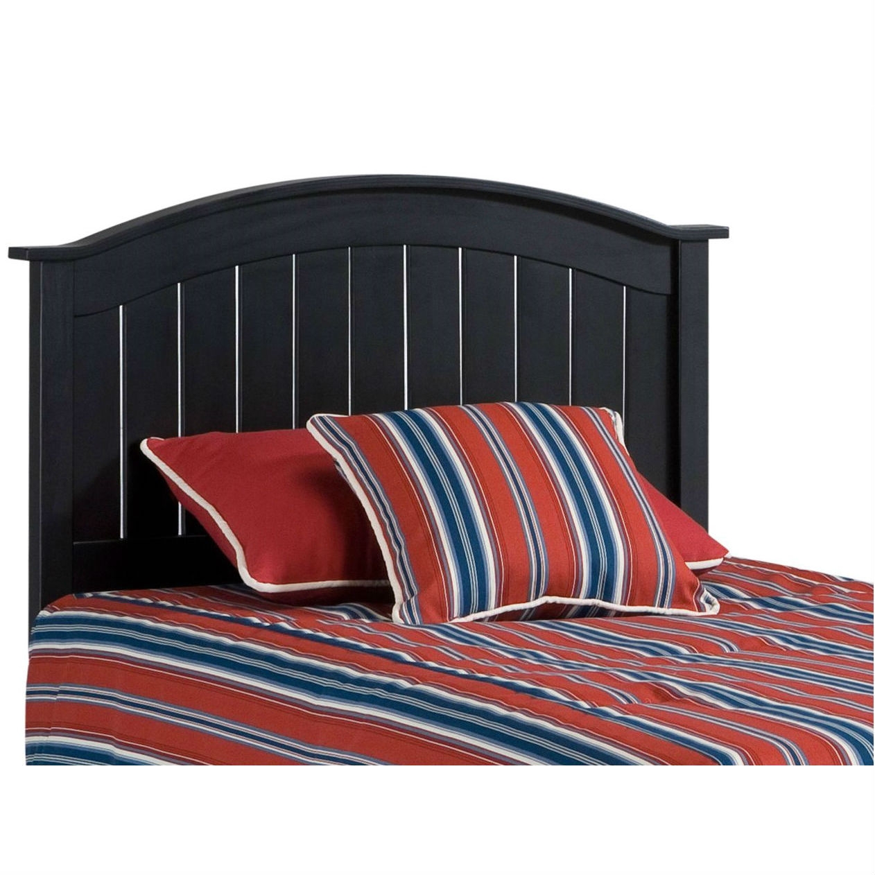 Twin size Solid Wood Arch Panel Headboard in Black