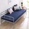 Twin size Modern Grey Metal Daybed Frame with Sturdy Steel Support Slats