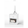 Contemporary 1-Drawer Nightstand with Storage Shelf in White