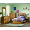 Twin size Arched Bookcase Headboard in Country Pine Finish