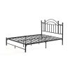 Twin size Black Metal Platform Bed Frame with Arched Headboard