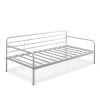 Twin size White Metal Daybed Frame with Steel Support Slats