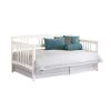 Twin size Daybed in White Wood Finish - Trundle Sold Separately