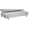 Twin size Roll Out Trundle Bed Frame in White Metal