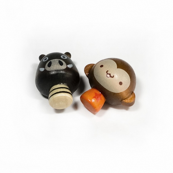 [Mini Pig & Monkey] - Refrigerator Magnets / Animal Magnets