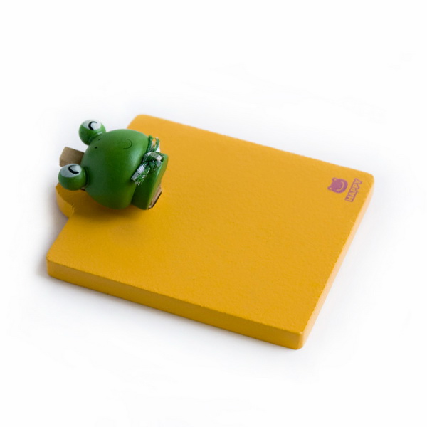 [Happy Frog] - Refrigerator Magnet clip / Magnetic Clipboard