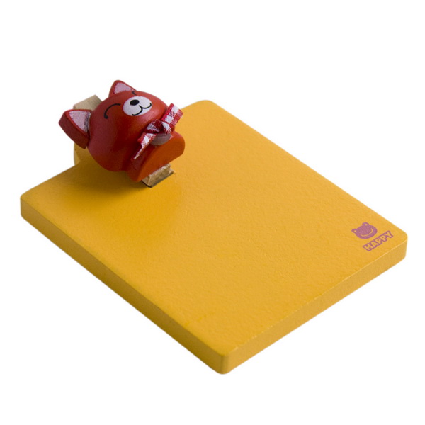 [Happy Red Cat] - Refrigerator Magnet clip / Magnetic Clipboard