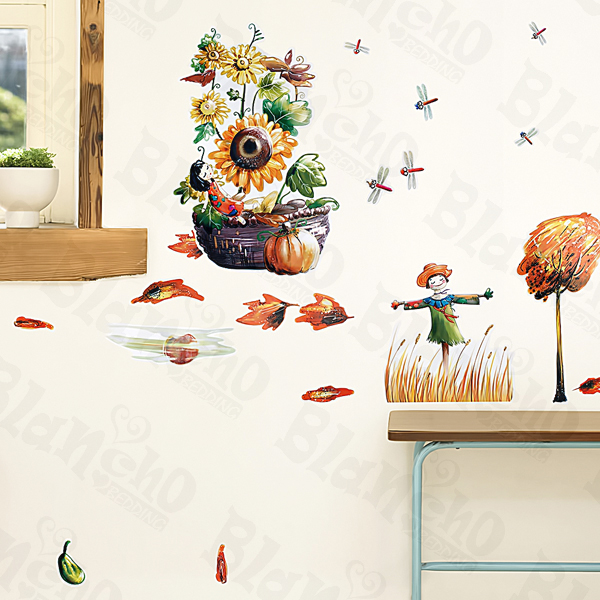 Leafy season - Wall Decals Stickers Appliques Home Decor